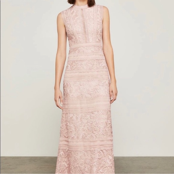 BCBG ✨LIKE 🆕 No Tags✨ 🎊🚨SALE 50% OFF🚨🎊 Dusty Pink Lace Maxi Gown Dress - Picture 3 of 9